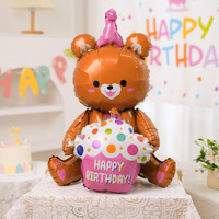Décoration de fête gonflable 3D stéréoscopique en forme de gâteau d'anniversaire et ballon pour aménagement de scène de fête