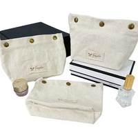 Sacs cosmétiques en coton biologique Chuanghua recyclables pour poudre libre avec logo personnalisable, impression sérigraphique, cordon de serrage pour le rangement