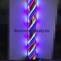 Vente directe usine – Boîte lumineuse LED murale rotative en cuir, design moderne et minimaliste, pour salons de beauté et salons de coiffure