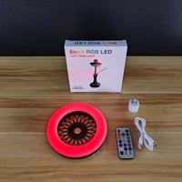 Usine en gros shisha accessoires 6 pouces RVB LED avec narguilé de charge led shisha fumée led lampe annulaire