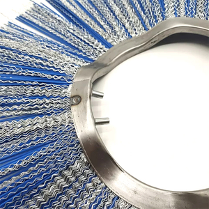 Brosse accessoire de balayeuse de route brosse de gaufrette de fil de mélange de fil d'acier inoxydable avec l'anneau de noyau en acier utilisé pour la brosse de balayeuse de <span class=keywords><strong>Bobcat</strong></span> - Product Image 4