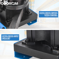 DOOROOM DJ-55 Multifonction 2 In1 Filet Chanfrein Coupe 45 Degrés Hydraulique Angle Cutter Tool Wtih Wooden Case Package