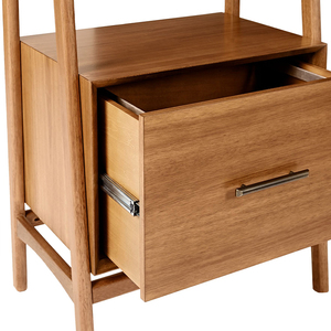 Bibliothèque de style moderne imperméable et antirouille, étagères à livres en bois épais, bibliothèque en teck vintage - Product Image 5