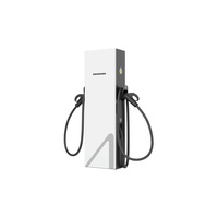Station de recharge à double pistolet refroidie par air haute performance, logo et nom de marque personnalisés, IP54, station de recharge rapide pour véhicules électriques DC commerciale
