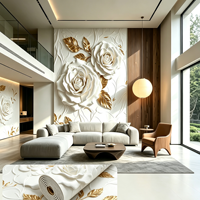 En stock, autocollants muraux adhésifs 5D 3D design moderne pour salon et appartement, imperméables, faciles à nettoyer et à installer