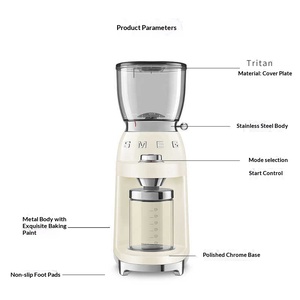 Machine à café électrique rétro HATRSEN CGF11 avec moulin à grains intégré, boîtier en acier inoxydable, capacité/puissance personnalisables pour usage domestique ou en bar - Product Image 3