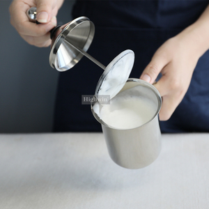 HIGHWIN OEM ODM Pichet <span class=keywords><strong>mousseur</strong></span> à <span class=keywords><strong>lait</strong></span> manuel en acier inoxydable pour Cappuccino Latte, plusieurs tailles, accessoires à café - Product Image 4