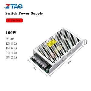 مزود طاقة تبديلي ZTAO بقدرة 100 واط تيار متردد/مستمر 5 فولت 20 أمبير 12 فولت 8.3 أمبير 24 فولت 4.2 أمبير 36 فولت 2.7 أمبير 48 فولت 2 أمبير S-100-24 مع 12 فولت 3 أمبير - Product Image 2