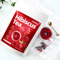 Thé aux fleurs d'hibiscus en vrac, thé à base de plantes pour la beauté de la peau, thé de roselle pour éclaircir la peau, thé détoxifiant pour éclaircir la peau, sachets de thé
