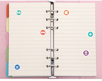 Carnet de notes A6 en cuir PU, mini-agenda à 6 anneaux, organiseur de budget avec enveloppes pour espèces, vente en gros d'usine
