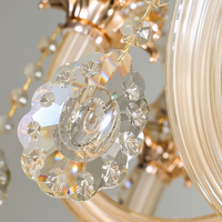 Lustre en cristal moderne de style européen, lampe suspendue de luxe de style bougie pour salon, salle à manger, appartement, éclairage domestique