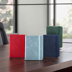 <b>Notebooks</b> Wholesale A7 Portable Business <b>Notebook</b> Stationery <b>Cute</b> Small Size Leather Hardcover Elastic Band Paper 100 Sheets - Product Image 2