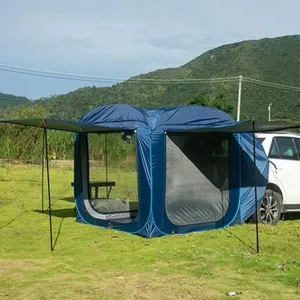 STOCK Self-drive car tail tent car side outdoor camping extend quick close free build quick open rain mosquito rain tent