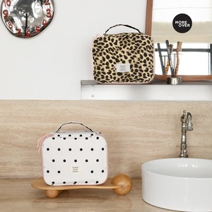 Sac cosmétique personnalisé avec logo imprimé léopard, fabricant en gros, grande capacité, organiseur de maquillage de voyage, pochette de rangement portable - Product Image 4
