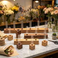 Support personnalisé en bois massif pour flacons d'huiles essentielles, présentoir pour tubes à essai, cadeau de vacances, décoration de bureau et de maison