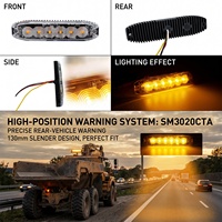 Phare LED haute puissance 18W, accessoires pour camion, couleurs personnalisées, 6 LED, 19 modes clignotants, lumière d'avertissement, lumière stroboscopique pour voiture
