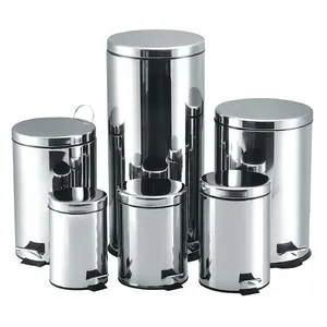 3L/5L/12L/20L/30L Garbage Bin Plastic Liners Stainless steel spiral trash can Metal Waste Bin