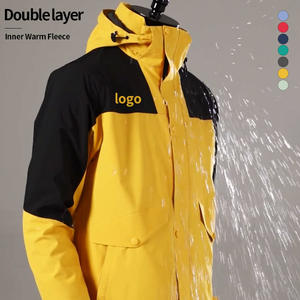 2 en 1 impermeable esquí senderismo ropa a prueba de viento personalizado rompevientos abrigos de invierno chaquetas impermeables para hombres - Product Image 2