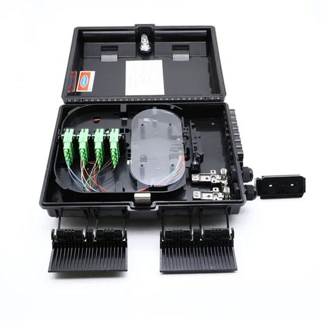Ftth Outdoor Fiber Optic Distribution/termination Box 8 12 24 46 with Plc Terminal Box Splitter 1x16 Nap Box