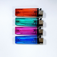 Briquet moderne coupe-vent en plastique, à gaz butane, cadeau d'affaires, vente directe en gros