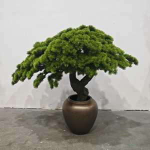 Bonsaï artificiel en pin personnalisé |   Plantes d'intérieur artificielles avec pot pour hôtels, bureaux, restaurants et design d'intérieur commercial - Product Image 4