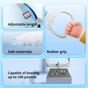 2 anneaux ergonomiques pour lit de bébé, accessoires de sécurité domestique pour l'apprentissage de la marche, anneaux de traction pour parc pour bébé, pochettes pour enfants - Product Image 3