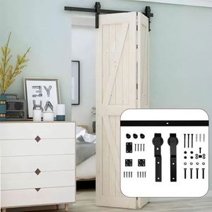 Kit de Herrajes para Puerta Corredera Doble o Individual WEKIS, Diseño Moderno en Latón, Garantía de 5 Años, Insonorizado para Sala de Estar - Product Image 1