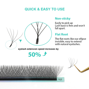 SP EYELASH Ventagli <span class=keywords><strong>Volume</strong></span> 5D Clover Premade per Extension Ciglia a Forma <span class=keywords><strong>di</strong></span> W Ciglia a Fioritura Automatica Morbide e Leggere Ciglia Individuali - Product Image 4