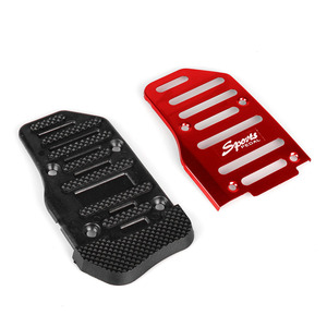 Pédale de sport en alliage d'aluminium, plaquette d'accélérateur de frein rouge 109x84mm pour voitures à transmission automatique - Product Image 3