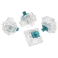 Interrupteurs DUROCK T1 67g à ressort plaqué or, interrupteurs tactiles clairs RGB personnalisés pour clavier, PCBs Hotswap, tige Holy Panda Teal 60M+