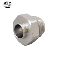 Raccord de tuyauterie hexagonal fileté en aluminium sur mesure, plaqué laiton