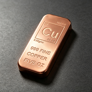 5 OZ Rounded Corner .999 Fine Copper <b>Bar</b> Cu Symbol Small Solid Copper <b>Raw</b> Ingot - Product Image 6