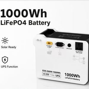 1000Wh External <b>Battery</b> Portable Station LiFePO4 500W Monocrystalline Solar <b>Backup</b> Supply <b>UPS</b> Pure Sine Wave Home Camping - Product Image 2