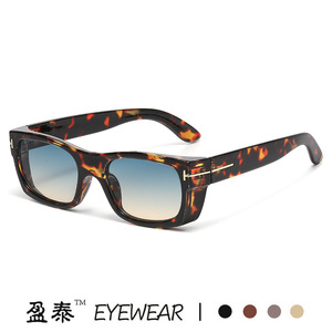 Lunettes de soleil carrées effet écaille de tortue UV400 unisexe avec monture en PC, protection solaire classe 2 - Product Image 4