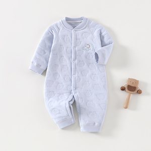 Tutina in Cotone per Neonati, Morbido Body Intero a Maniche Lunghe, Impermeabile e Traspirante con Chiusura a Bottoni, Stampa Cartoon per Bambini - Product Image 4