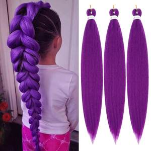 ผมถักตรง Ex155 ขนาด 30 นิ้ว สีม่วง เส้นใยคาเนคาลอน ยืดก่อนใช้งาน เนื้อผมแบบยาคิ สำหรับการใช้งานที่ยาวนาน - Product Image 3