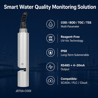 Analizador de COD en Línea JDTSA-CODI 0-1500 Mg/L, Absorción UV254, RS485 Modbus, Rango de Temperatura 0-60°C, Detección de Turbidez