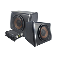 Kit Subwoofer Passif en Bois de 8 Pouces avec Amplificateur Mono et Câblage, Installation Sans Perte, Amélioration Complète des Basses pour Audio Automobile