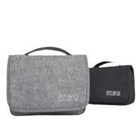 Sac de rangement pliable pour cosmétiques et articles de toilette, résistant à l'eau, en PVC 420D, motif lettres tendance