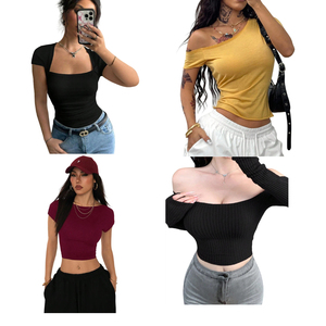 Camisetas de Marca para Mujer en Oferta por Paquete, Casuales, Cortas, Venta al por Mayor de Fábrica - Product Image 1