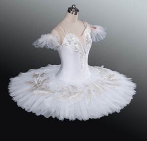 Costume da <span class=keywords><strong>Ballerina</strong></span> Bianco Professionale con Paillettes per Ragazze Tutù da Danza Lago dei Cigni Costume da Balletto Quattro Piccoli Cigni - Product Image 2