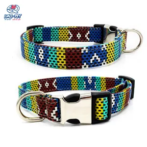 Giá Rẻ Nylon Mềm Dây Xích Pet Dog Collar Dog Đào Tạo Cổ Áo Khóa Kim Loại Có Thể Thu Vào Vật Nuôi Cổ Áo