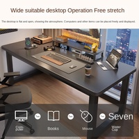 Escritorio para Computadora, Mesa de Juego para el Hogar, Mesa de Deportes Electrónicos, Moderna, Simple, con Textura de Fibra de Carbono, Mesa Larga para Oficina y Estudio, Modelo A49G Mail