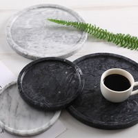 Plateau de rangement élégant en marbre vert jade naturel à un seul niveau pour salle de bain, bureau, salon - Décoration écologique pour la maison, présentoir à bijoux