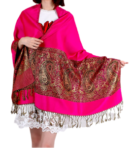 Factory Direct Tassel <strong>Pashmina</strong> for Women Customizable Ethnic Retro Shawls Elegant Party Tippet <strong>Scarves</strong> With <strong>Paisley</strong> Prints - Product Image 1