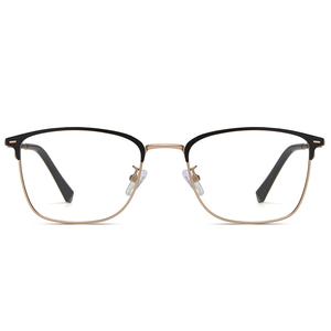 Gafas de Sol Retro de Acero Inoxidable al por Mayor, Monturas de Gafas de Moda con Diseño Browline Semi-Sin Montura para Hombre, Gafas Fotocromáticas con Bloqueo de Luz Azul - Product Image 6