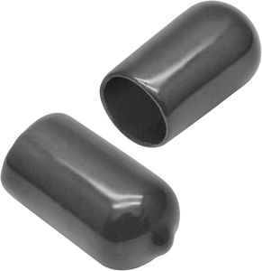 Embouts ronds en caoutchouc Protecteurs flexibles de filetage en vinyle Manchon en caoutchouc Embouts de boulon noir pour <span class=keywords><strong>tube</strong></span> métallique Boulon de tige - Product Image 1