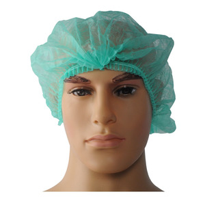 Bán buôn dùng một lần tóc <span class=keywords><strong>Net</strong></span> nhà máy thực phẩm spa chăm sóc cá nhân Head Cover Clip cap MOB cap đàn hồi không dệt dùng một lần CE màu xanh - Product Image 2