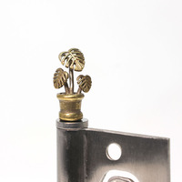 BECORA mignon Antique charnière tête décor animaux et plantes Figurine en laiton massif charnière magnétique tête Topper pour porte charnière décor