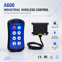 Télécommande Industrielle sans Fil A600 LCC DC10-30V 6 Canaux à Boutons pour Benne Basculante, Rampe de Camion, Treuil et Grue Radio